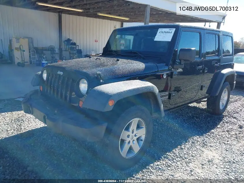 1C4BJWDG5DL700312 2013 Jeep Wrangler Unlimited Sport