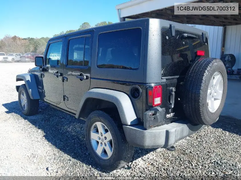 1C4BJWDG5DL700312 2013 Jeep Wrangler Unlimited Sport