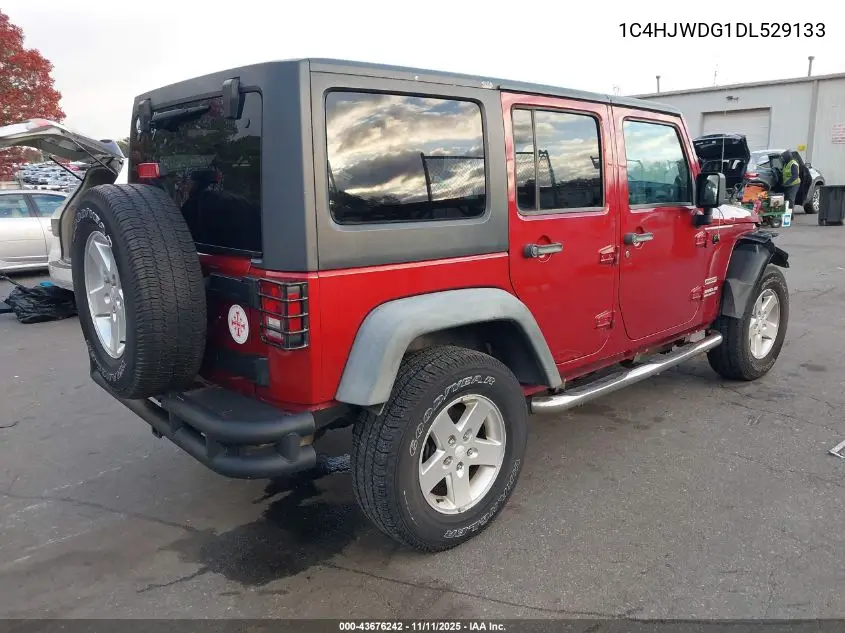1C4HJWDG1DL529133 2013 Jeep Wrangler Unlimited Sport