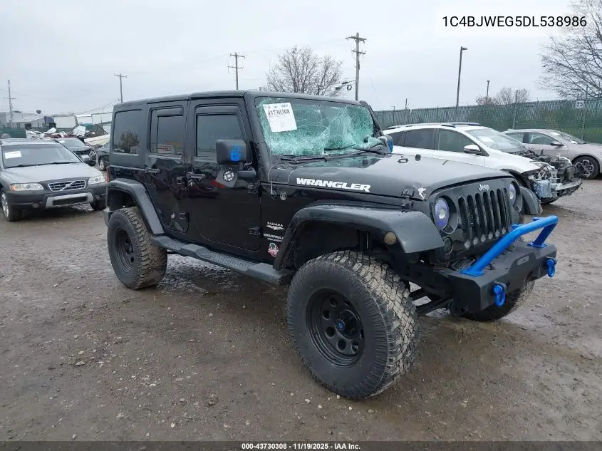 1C4BJWEG5DL538986 2013 Jeep Wrangler Unlimited Sahara