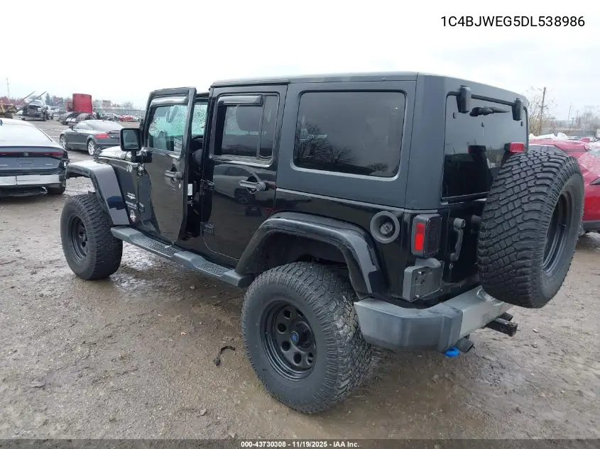 1C4BJWEG5DL538986 2013 Jeep Wrangler Unlimited Sahara