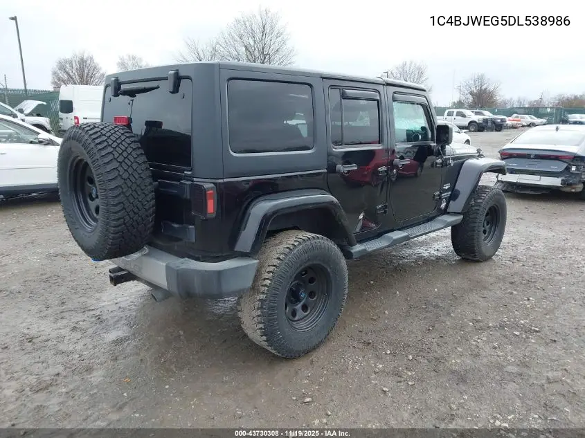 1C4BJWEG5DL538986 2013 Jeep Wrangler Unlimited Sahara