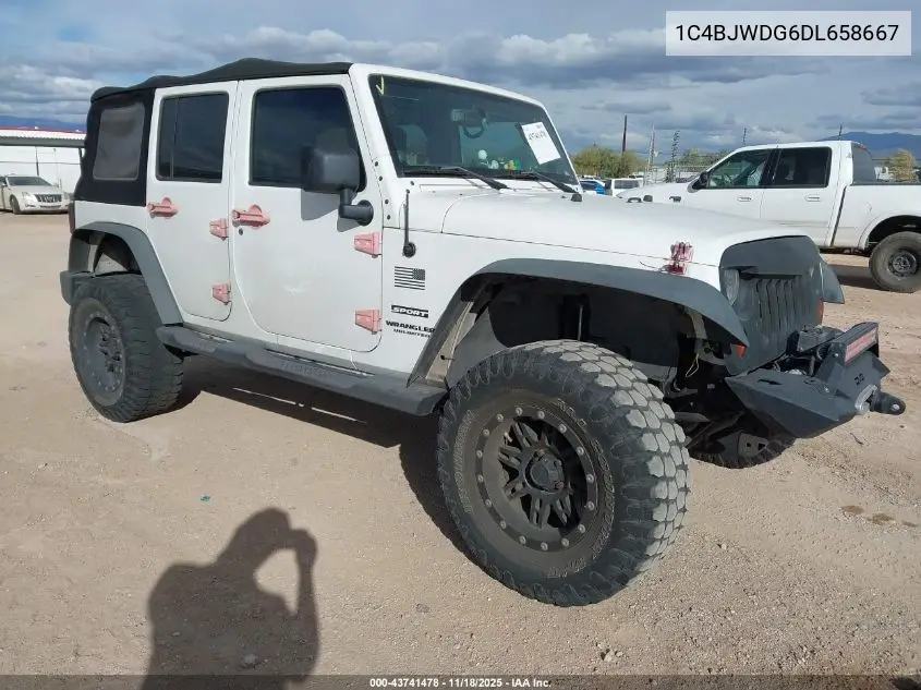 1C4BJWDG6DL658667 2013 Jeep Wrangler Unlimited Sport