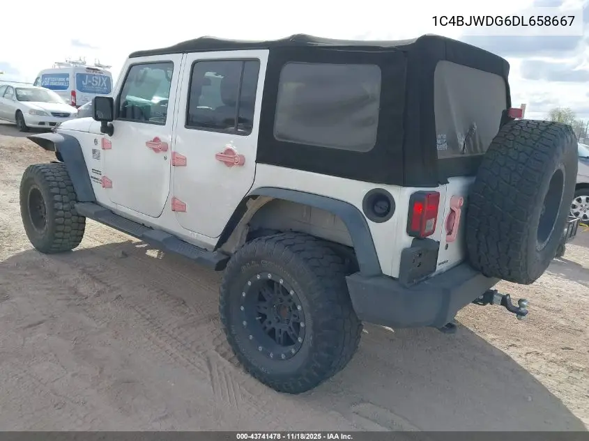 1C4BJWDG6DL658667 2013 Jeep Wrangler Unlimited Sport