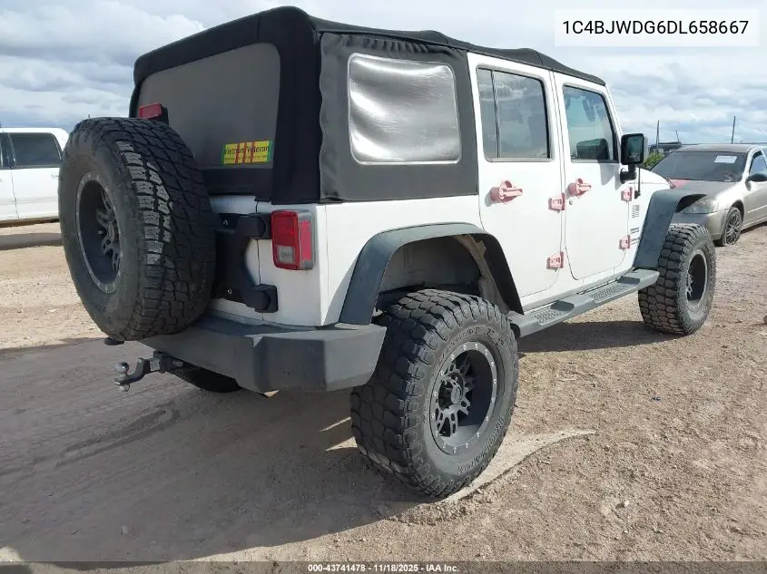 1C4BJWDG6DL658667 2013 Jeep Wrangler Unlimited Sport