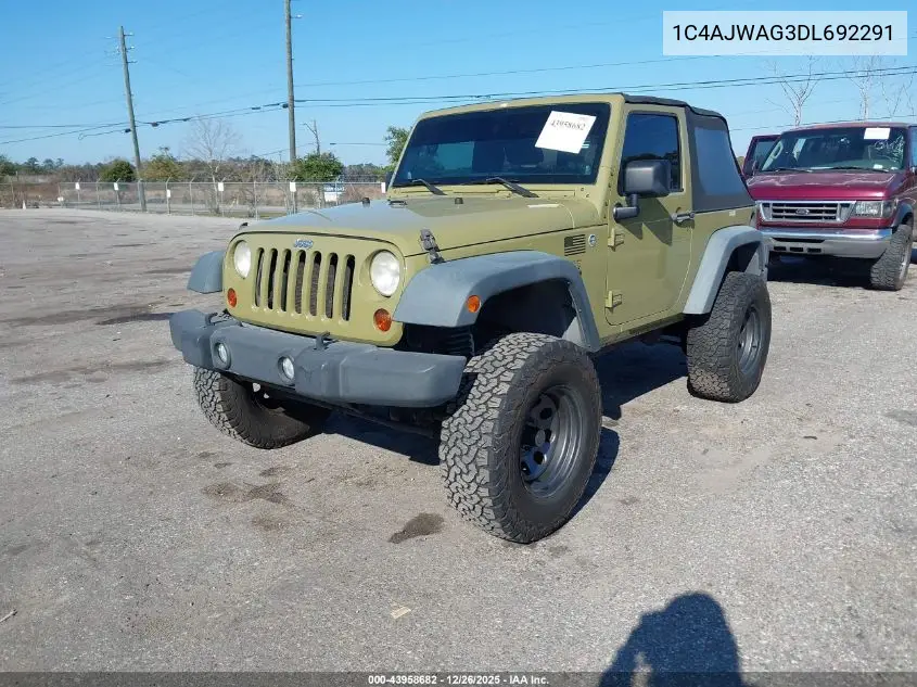 1C4AJWAG3DL692291 2013 Jeep Wrangler Sport