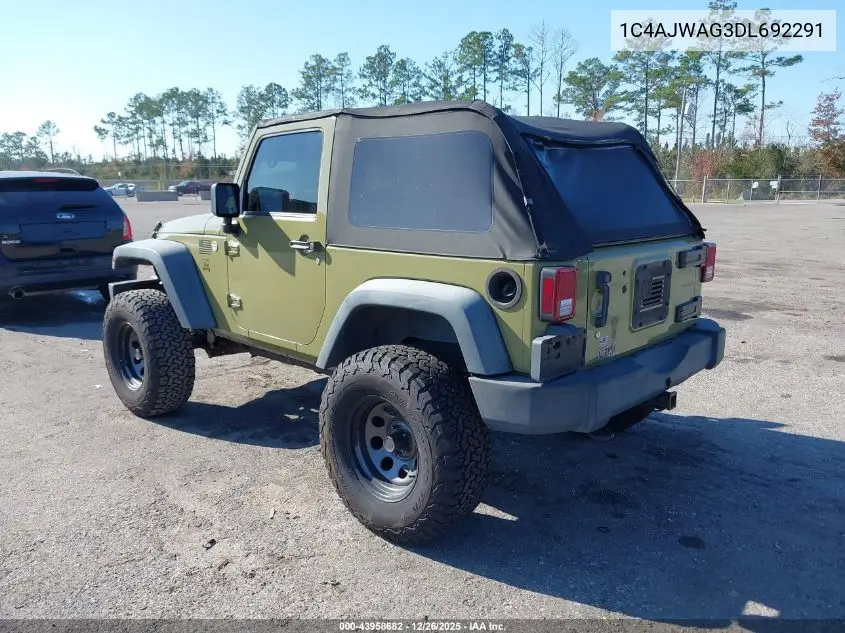 1C4AJWAG3DL692291 2013 Jeep Wrangler Sport