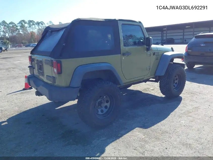 1C4AJWAG3DL692291 2013 Jeep Wrangler Sport