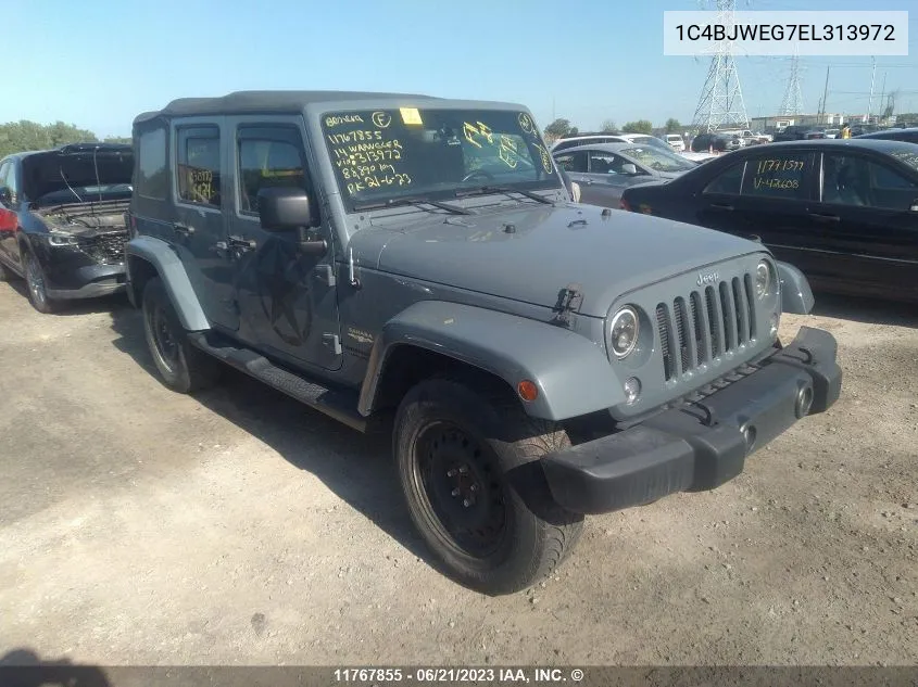 2014 Jeep Wrangler Unlimited Sahara VIN: 1C4BJWEG7EL313972 Lot: 11767855