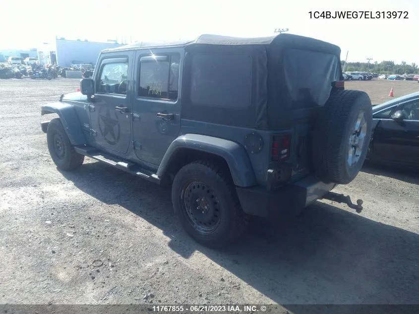 1C4BJWEG7EL313972 2014 Jeep Wrangler Unlimited Sahara