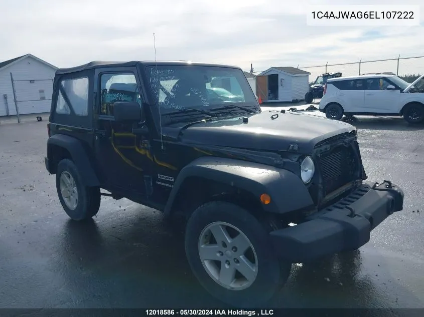 2014 Jeep Wrangler Sport VIN: 1C4AJWAG6EL107222 Lot: 12018586