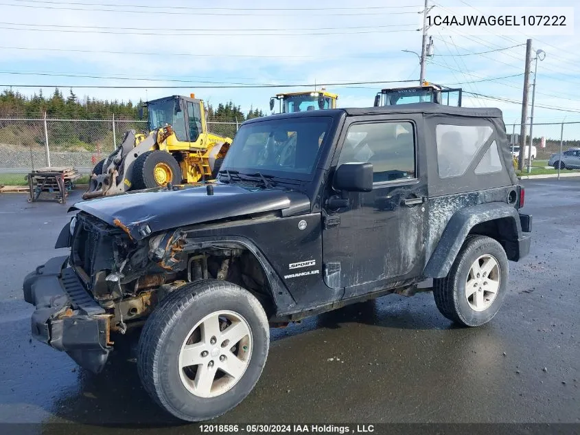 2014 Jeep Wrangler Sport VIN: 1C4AJWAG6EL107222 Lot: 12018586