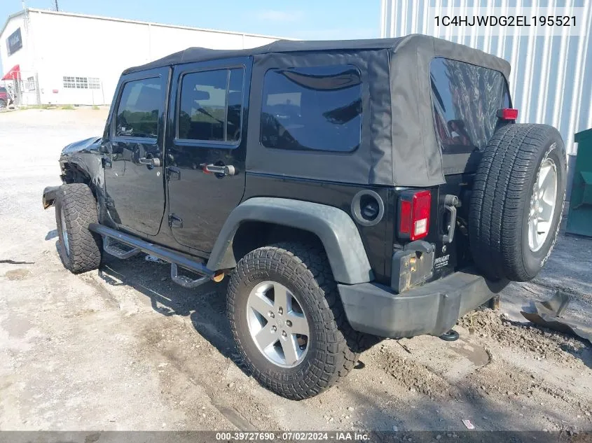 2014 Jeep Wrangler Unlimited Sport VIN: 1C4HJWDG2EL195521 Lot: 39727690