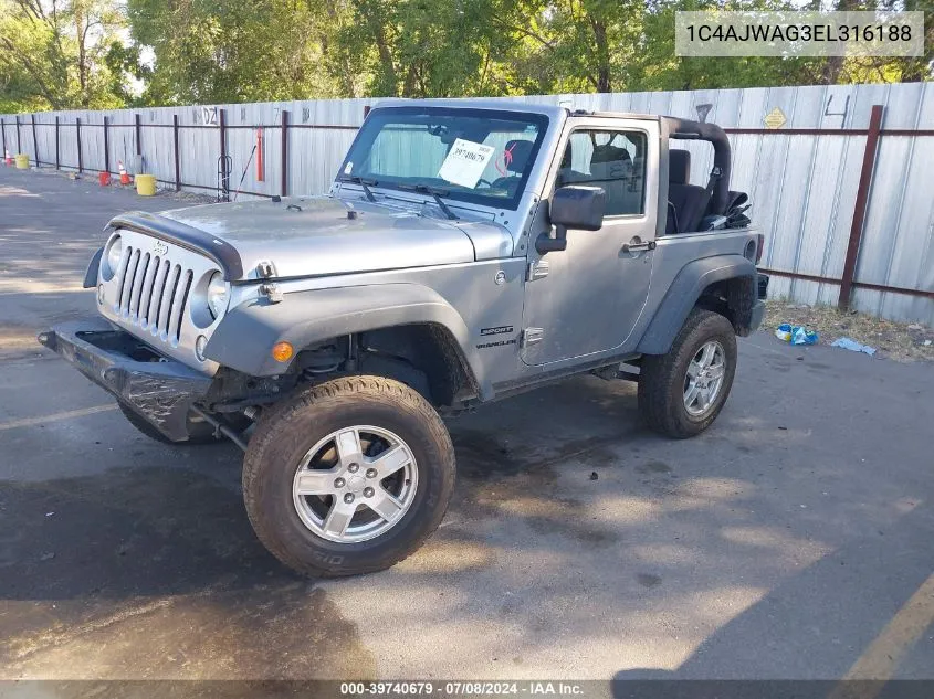 1C4AJWAG3EL316188 2014 Jeep Wrangler Sport