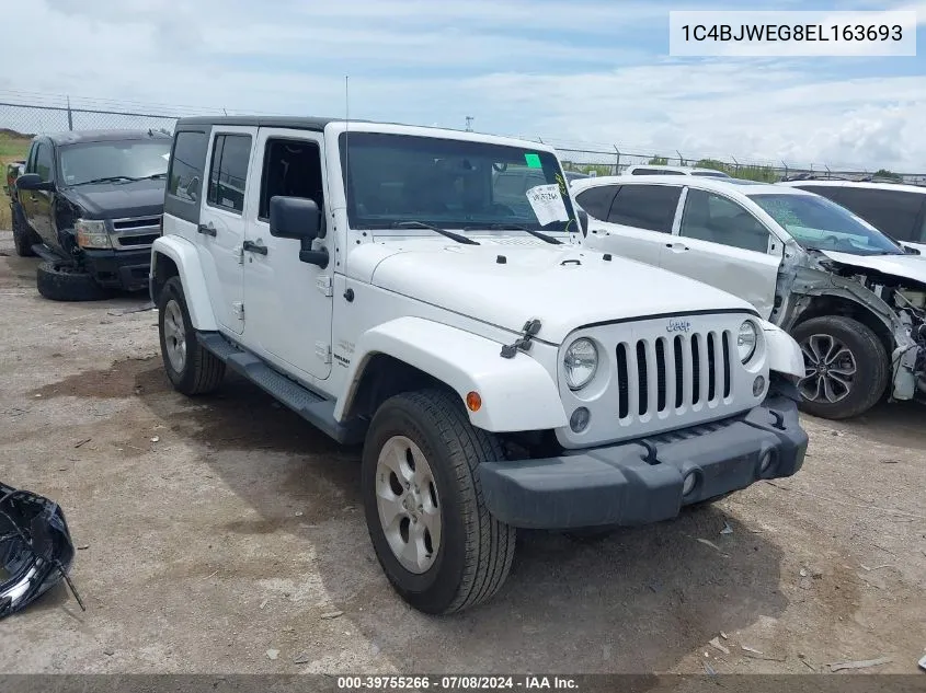 2014 Jeep Wrangler Unlimited Sahara VIN: 1C4BJWEG8EL163693 Lot: 39755266