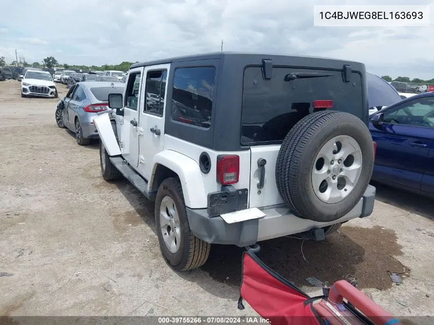 2014 Jeep Wrangler Unlimited Sahara VIN: 1C4BJWEG8EL163693 Lot: 39755266