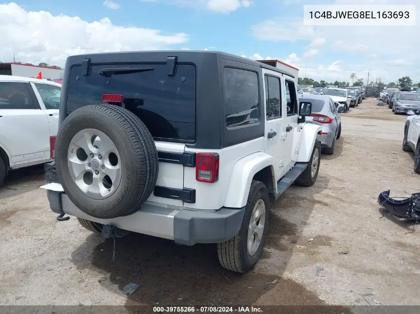 2014 Jeep Wrangler Unlimited Sahara VIN: 1C4BJWEG8EL163693 Lot: 39755266