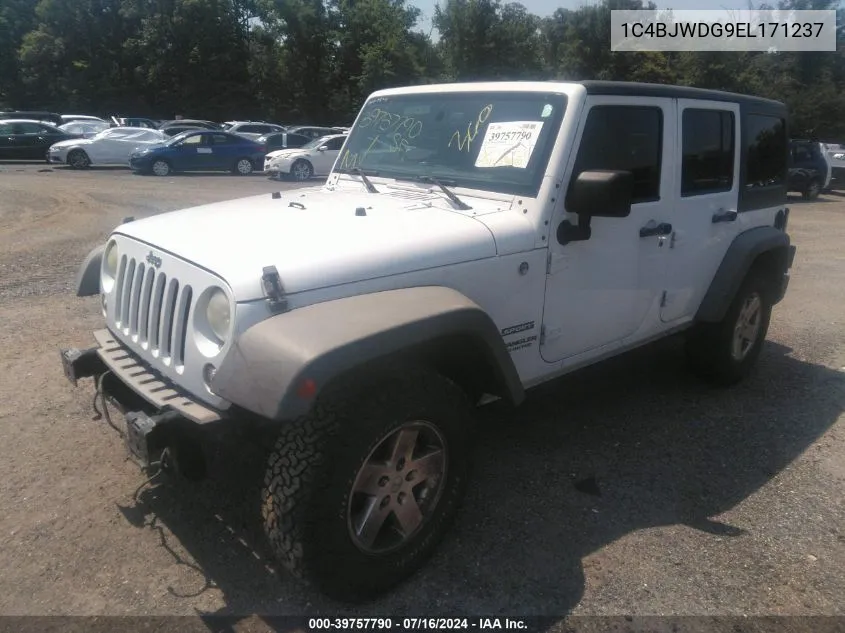 2014 Jeep Wrangler Unlimited Sport VIN: 1C4BJWDG9EL171237 Lot: 39757790