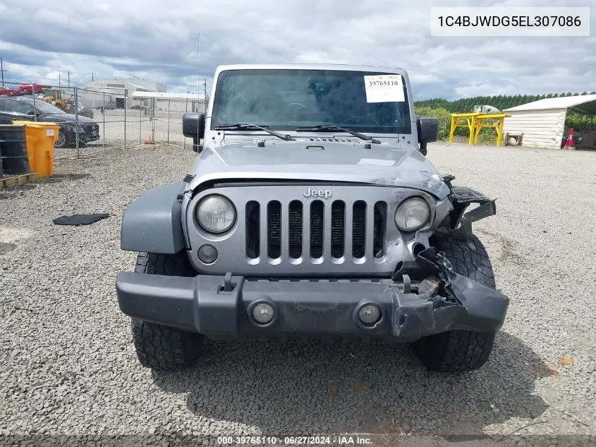 1C4BJWDG5EL307086 2014 Jeep Wrangler Unlimited Sport