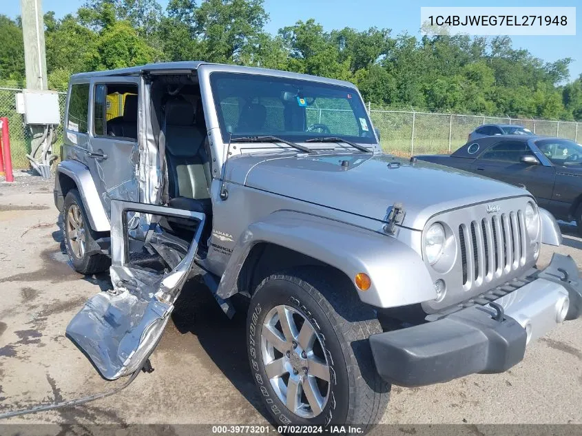 2014 Jeep Wrangler Unlimited Sahara VIN: 1C4BJWEG7EL271948 Lot: 39773201