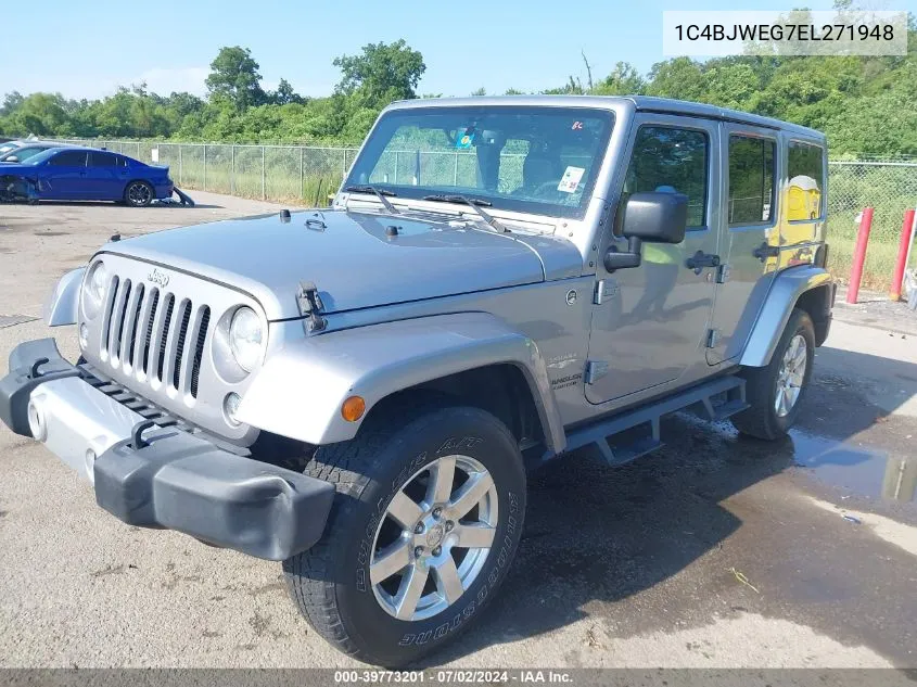 2014 Jeep Wrangler Unlimited Sahara VIN: 1C4BJWEG7EL271948 Lot: 39773201