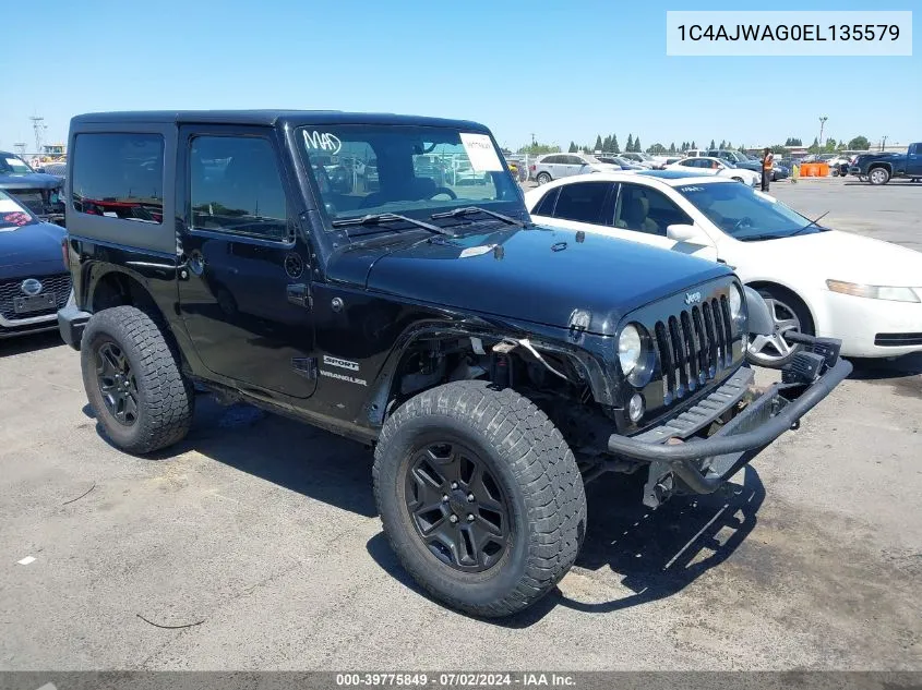 2014 Jeep Wrangler Sport VIN: 1C4AJWAG0EL135579 Lot: 39775849