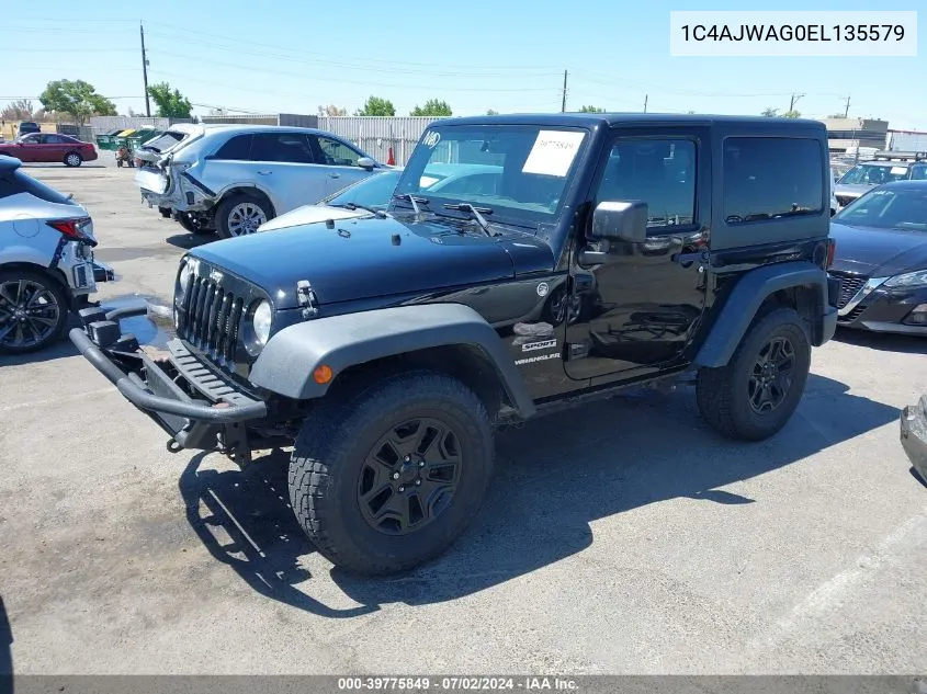 2014 Jeep Wrangler Sport VIN: 1C4AJWAG0EL135579 Lot: 39775849