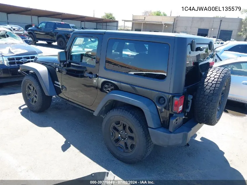 1C4AJWAG0EL135579 2014 Jeep Wrangler Sport