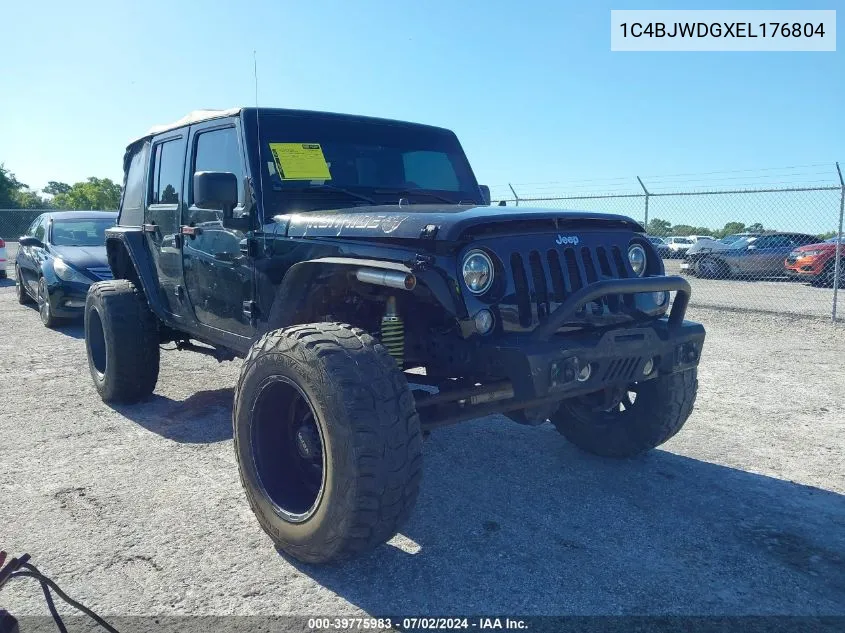 1C4BJWDGXEL176804 2014 Jeep Wrangler Unlimited Sport