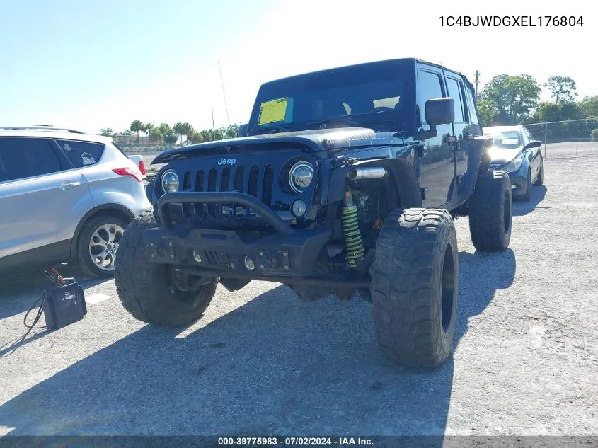 2014 Jeep Wrangler Unlimited Sport VIN: 1C4BJWDGXEL176804 Lot: 39775983