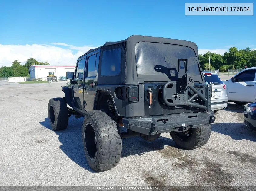 1C4BJWDGXEL176804 2014 Jeep Wrangler Unlimited Sport