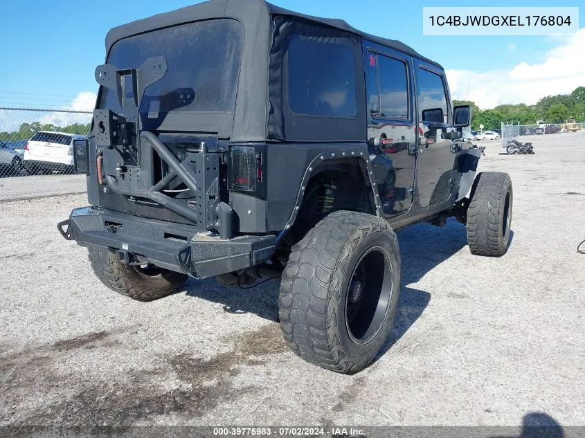 1C4BJWDGXEL176804 2014 Jeep Wrangler Unlimited Sport