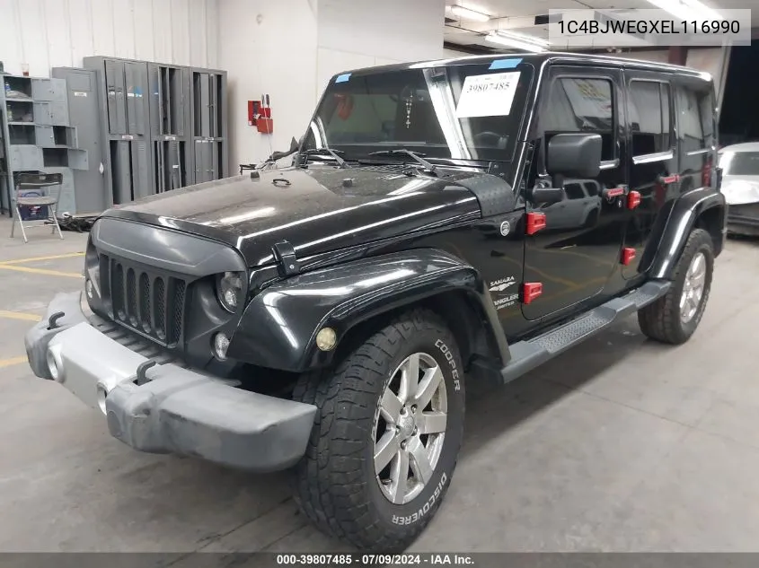 1C4BJWEGXEL116990 2014 Jeep Wrangler Unlimited Sahara