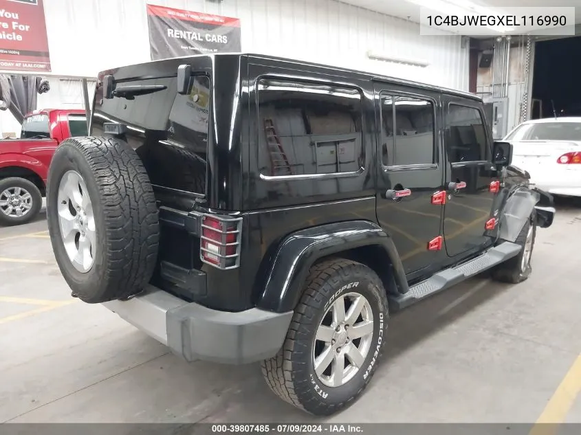 1C4BJWEGXEL116990 2014 Jeep Wrangler Unlimited Sahara