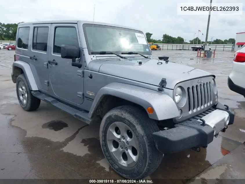 2014 Jeep Wrangler Unlimited Sahara VIN: 1C4BJWEG9EL262393 Lot: 39815118