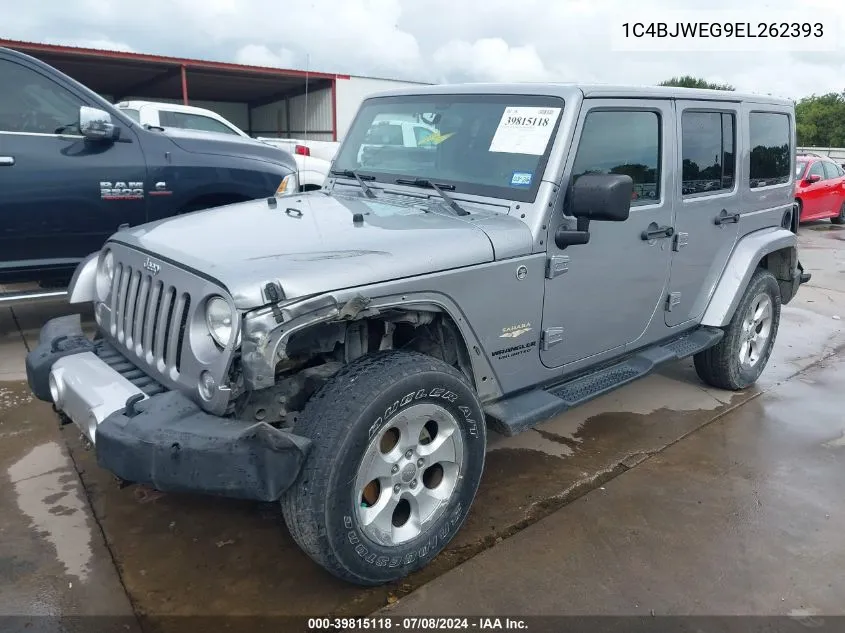 2014 Jeep Wrangler Unlimited Sahara VIN: 1C4BJWEG9EL262393 Lot: 39815118