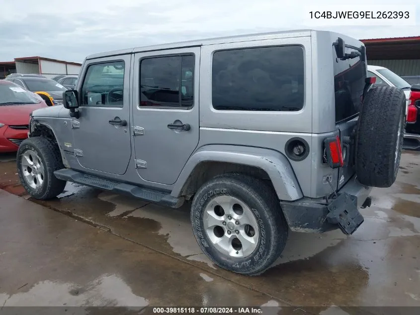 2014 Jeep Wrangler Unlimited Sahara VIN: 1C4BJWEG9EL262393 Lot: 39815118