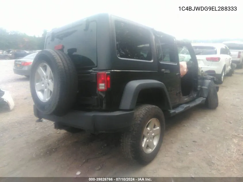 2014 Jeep Wrangler Unlimited Sport VIN: 1C4BJWDG9EL288333 Lot: 39826766