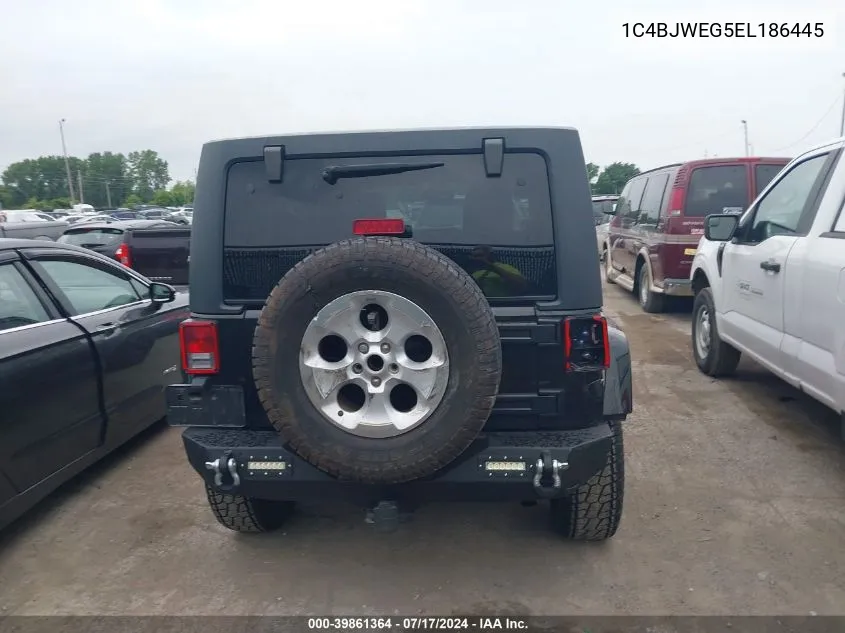 2014 Jeep Wrangler Unlimited Sahara VIN: 1C4BJWEG5EL186445 Lot: 39861364