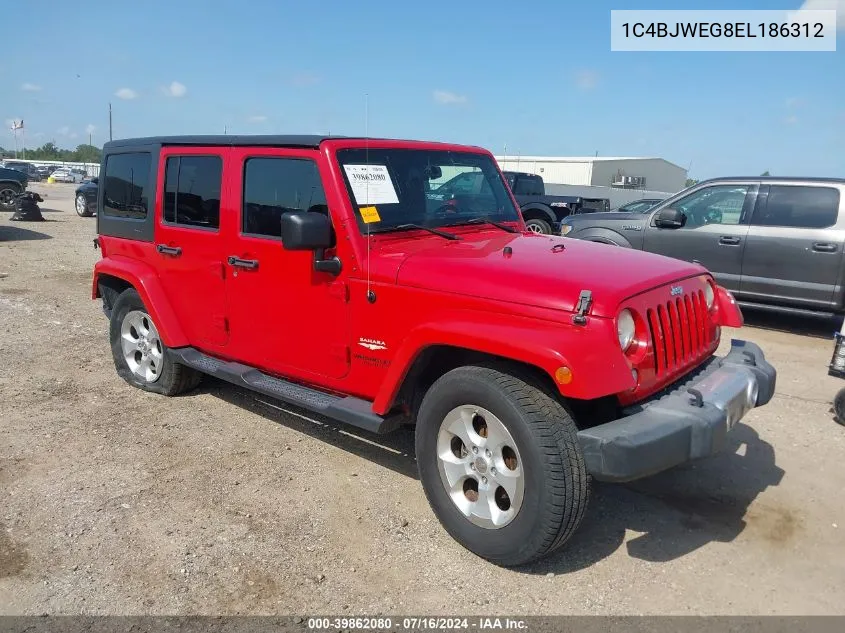 1C4BJWEG8EL186312 2014 Jeep Wrangler Unlimited Sahara