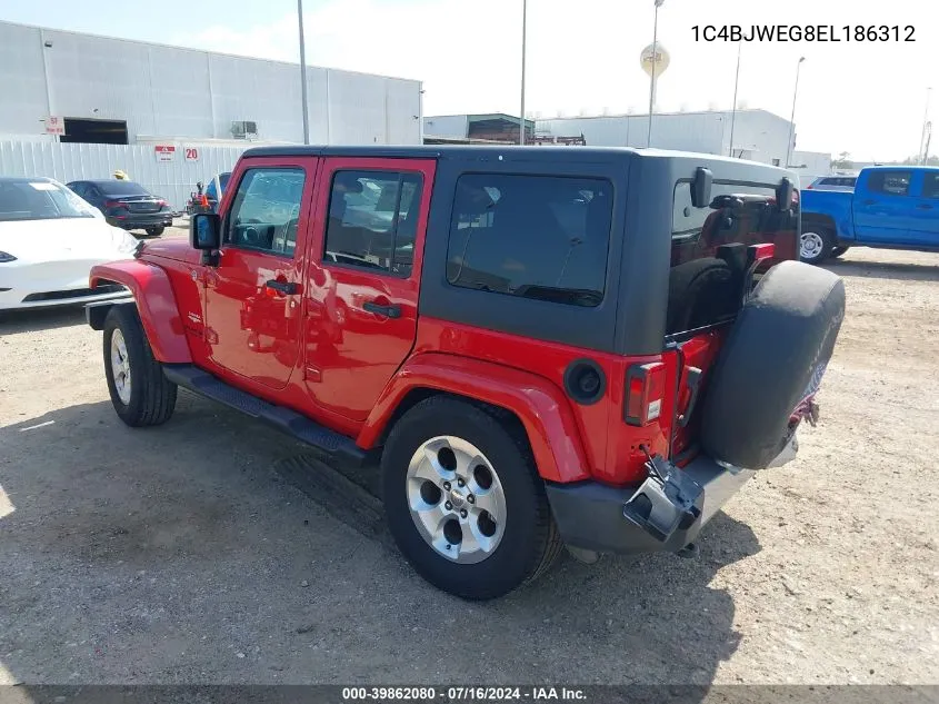 1C4BJWEG8EL186312 2014 Jeep Wrangler Unlimited Sahara