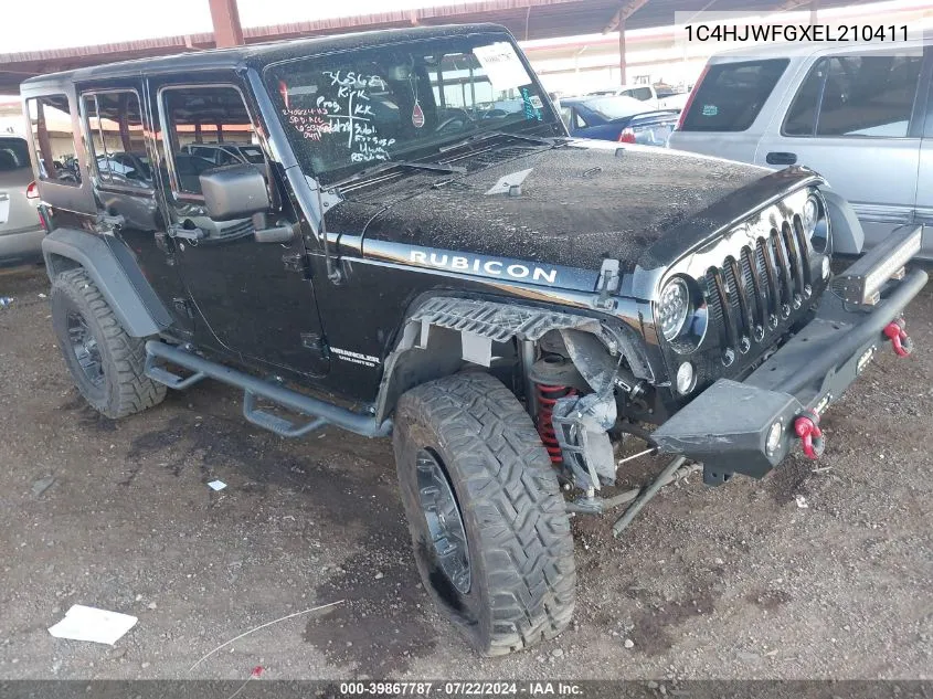 2014 Jeep Wrangler Unlimited Rubicon VIN: 1C4HJWFGXEL210411 Lot: 39867787