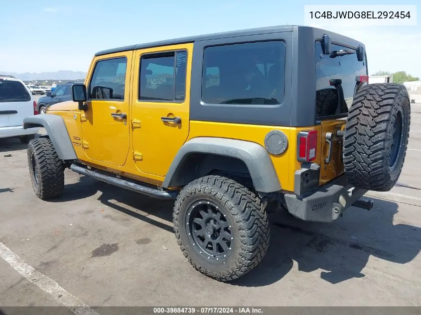 2014 Jeep Wrangler Unlimited Sport VIN: 1C4BJWDG8EL292454 Lot: 39884739