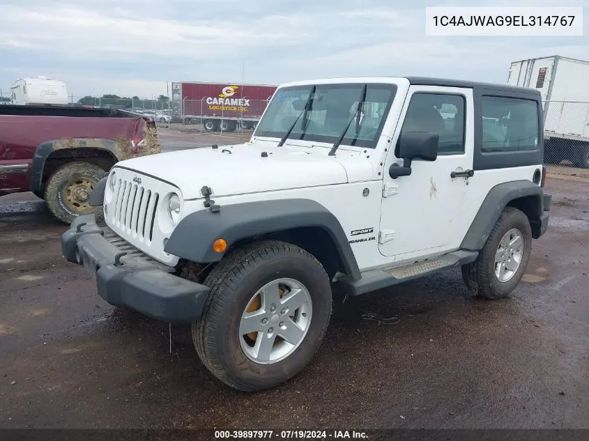 2014 Jeep Wrangler Sport VIN: 1C4AJWAG9EL314767 Lot: 39897977