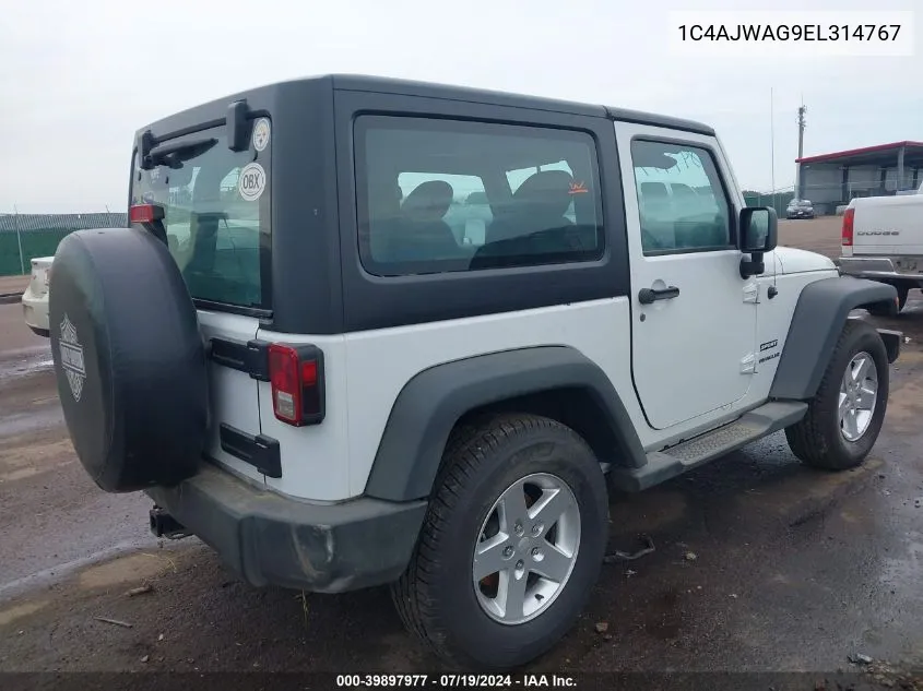 1C4AJWAG9EL314767 2014 Jeep Wrangler Sport