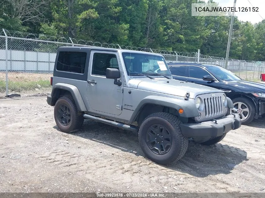 2014 Jeep Wrangler Sport VIN: 1C4AJWAG7EL126152 Lot: 39923578