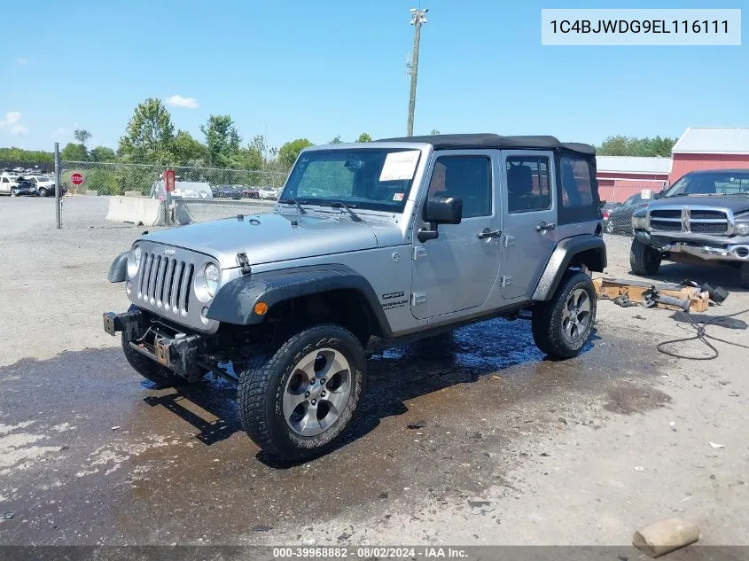 2014 Jeep Wrangler Unlimited Sport VIN: 1C4BJWDG9EL116111 Lot: 39968882