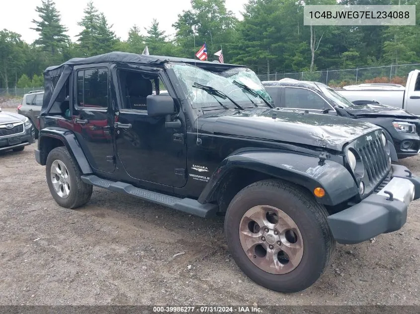 2014 Jeep Wrangler Unlimited Sahara VIN: 1C4BJWEG7EL234088 Lot: 39986277