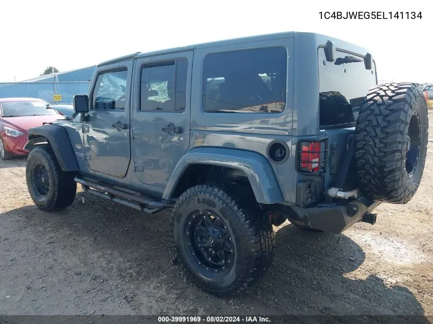 1C4BJWEG5EL141134 2014 Jeep Wrangler Unlimited Sahara