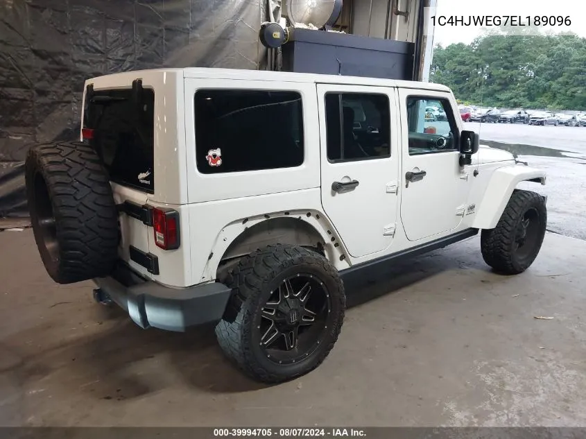 2014 Jeep Wrangler Unlimited Polar Edition VIN: 1C4HJWEG7EL189096 Lot: 39994705